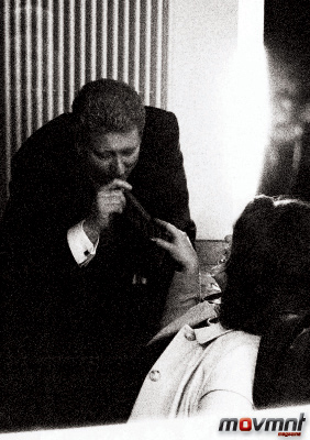 Bill and Monica smoke the cigar in the Oval - Photo by Alison Jackson