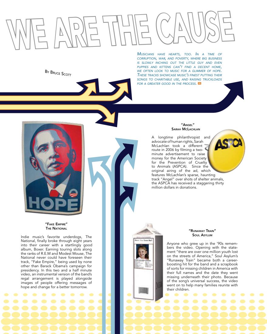 We Are The Cause, opening page in movmnt No. 9, Spring 2009, p. 65